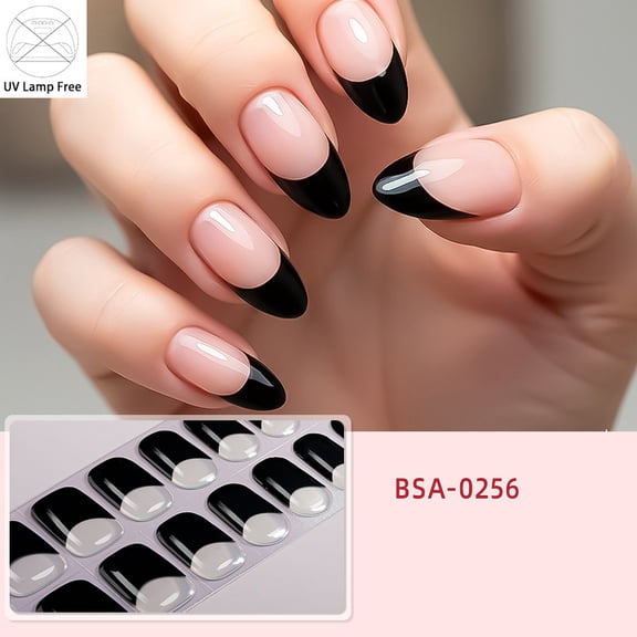 UV-Free Gel Nail Art Stickers, Waterproof Hot Stamping, Icy Clear, No-Bake Nail Polish Film, BSA-0256