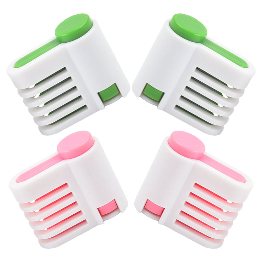 Pwshymi 5-Layer Adjustable Cake Leveler & Bread Slicer - 4 Pack, Stainless Steel
