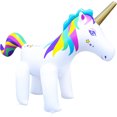 thumbnail image 1 of Swimline Humongous 6' Inflatable Unicorn Kid's Outdoor Yard Water Sprinkler, White/Rainbow, 1 of 8