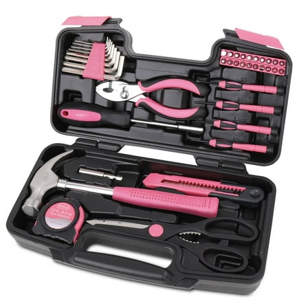 Apollo Tools 39 Piece General Tool Set Pink - DT9706 PINK