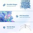 thumbnail image 3 of Bingirl 7.5 ft Blue Gradient Pre-Lit Pencil Artificial Christmas Tree with 100 Dual Color LEDs, 3 of 7