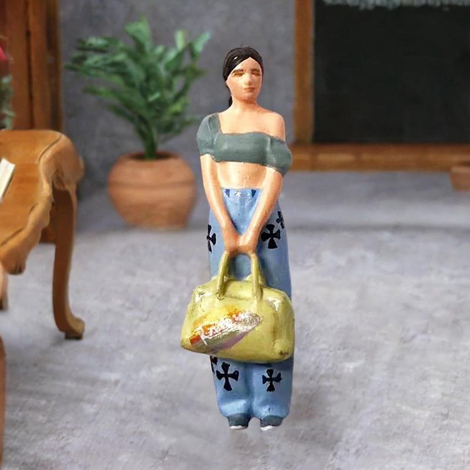 Rushawy 1/64 Scale Miniature Figure Compact 1/64 People Model for Bedroom Home Table A