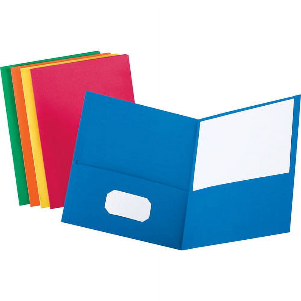  Folders, 3 Prong Folders with Pockets Bulk, (100 Pack), 2  Pocket Folders, Two Pocket Folders with Tabs, School Home or Office Supplies  (100 Pack, Assorted Colors) : Office Products