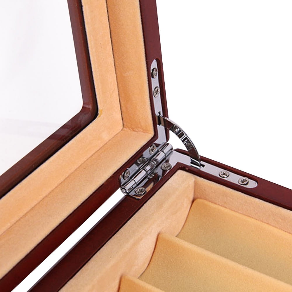 High-Quality Pen Box with 34 Compartments, Velvet Lining, Rosewood and MDF, Large Capacity, Retro Design, Ideal Gift for Pen Collectors