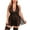 Black, variant on Womens Plus Size Nightgown Chemise Sleeveless Sleepwear Full Slip Lace Halter Nightwear