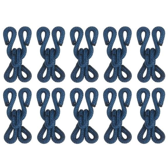 Sewing Hooks and Eye, 14pack Polyester Covered Hooks and Eyes Closure for Clothing (Navy Blue, 23mm Length)