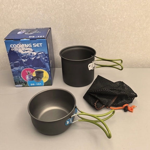 Portable Outdoor Cooking Set: Non-Stick for Camp Pot & Pan for Easy Packing!