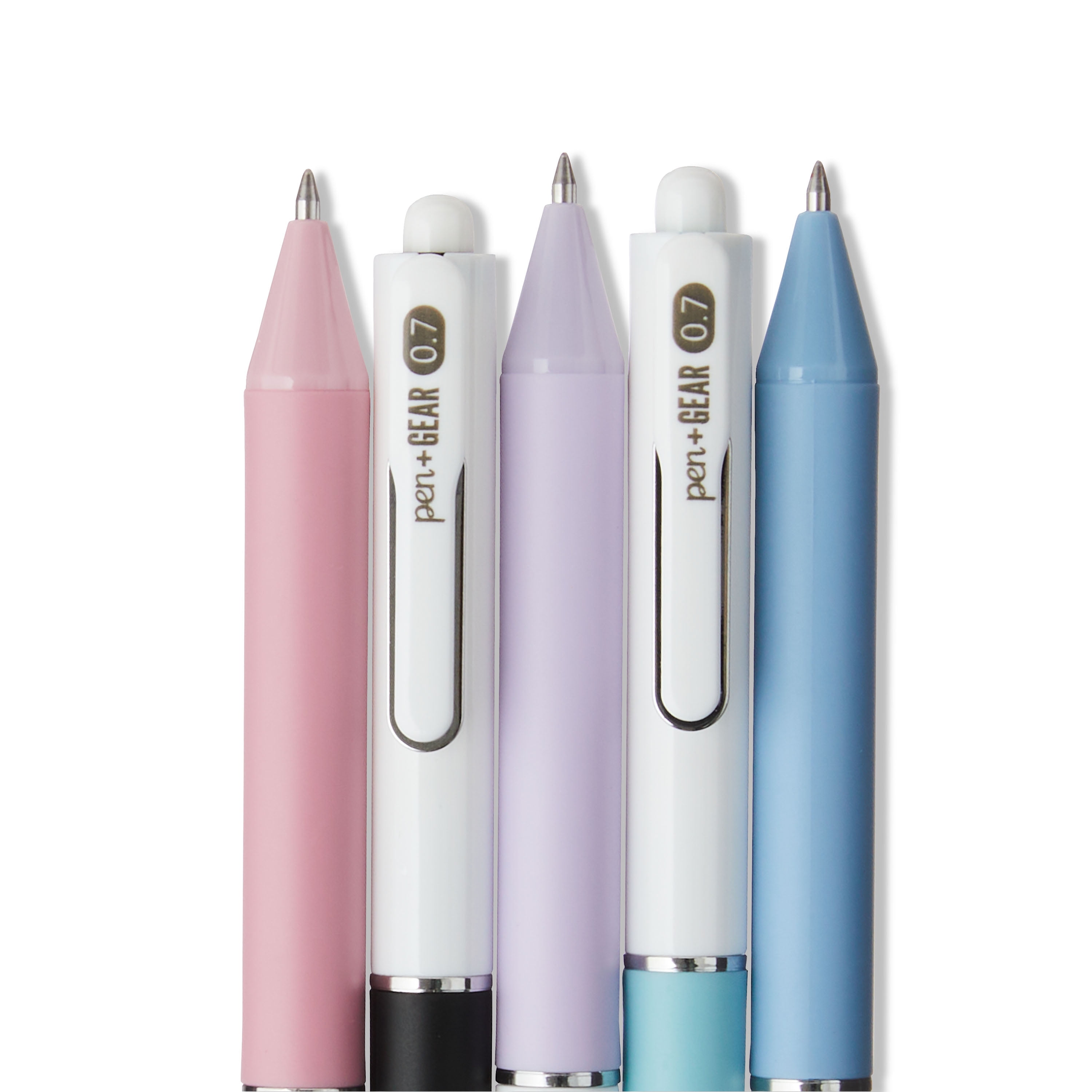 Pen+Gear Retractable Gel Pen, Medium Point, 0.7 mm, Assorted Colors, 8 Count