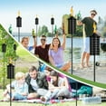 thumbnail image 7 of UniVerse 6 Pcs Metal Torch for Outside, 16 oz Outdoor Metal Torch Garden Décor,59-Inch Upgraded Citronella Torches with 3-Prong Grounded Stake, Table Top Torches for Party Patio Pathway, 7 of 7