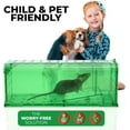 thumbnail image 3 of Humane Mouse Trap Pack of 2 - Live Mouse Traps Catch and Release Trap for Indoor and Outdoor Use - Reusable Mouse Traps, Safe & Effective No Kill Mouse Traps - Mouse Traps Catch and Release (Green), 3 of 9
