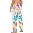 thumbnail image 6 of Floral Daisy Pattern Ghost Pajama Pants, Men's Lounge Pants Light with Drawstring and Pockets, Christmas New Year Birthday Father's Day Gifts, 6 of 7