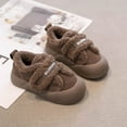 thumbnail image 2 of Miluxas Girls Fuzzy Warm Winter Short Shoes with Faux Plush Lining Snow Shoes for Toddler/Little/Big Kids/Girls Brown 5.5 Years, 2 of 7