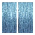 thumbnail image 3 of 2PCS Metallic Foil Fringe Curtains, 39.4" x 98.4" Tinsel Backdrop for Party Decorations, Wedding, Birthday, Photo Booth,Light Blue, 3 of 6