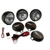 Rugged Ridge by RealTruck | 15205.61 Light Kit, Hid, 6 Inch, Round, Black, Steel Housing, 3 Piece