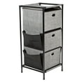 thumbnail image 4 of Simplify 3 Tier Storage Drawers with Side Pockets in Black, 4 of 6