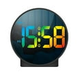 thumbnail image 2 of Digital Alarm Clock Alarm Clocks Bedside with Colorful Curved LED Display Clock, 2 of 8