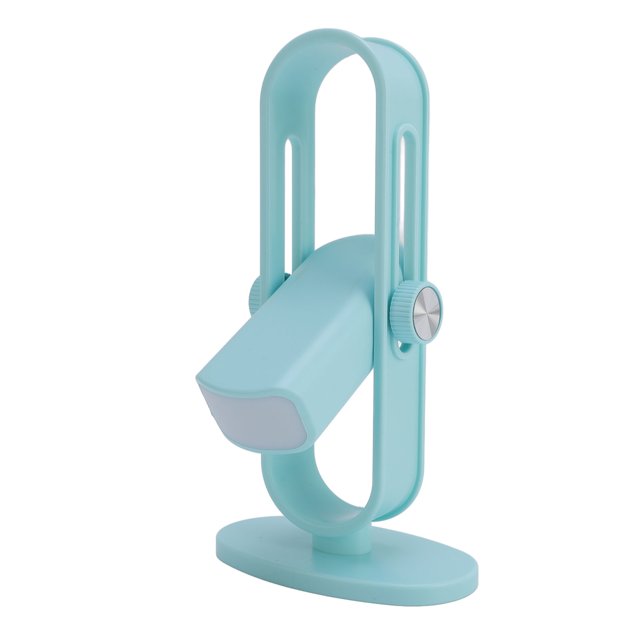 Lampe de Table LED, Mini Lampe de Bureau Bleue Batterie 250mAh Lumière Réglable Couleur Douce Rotation 360 Degrés pour Bureau Chambre