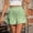 Green, variant on Bzhegqhd Women's Summer Solid Color High Waisted Shorts with Floral Pleated Hem Casual Shorts