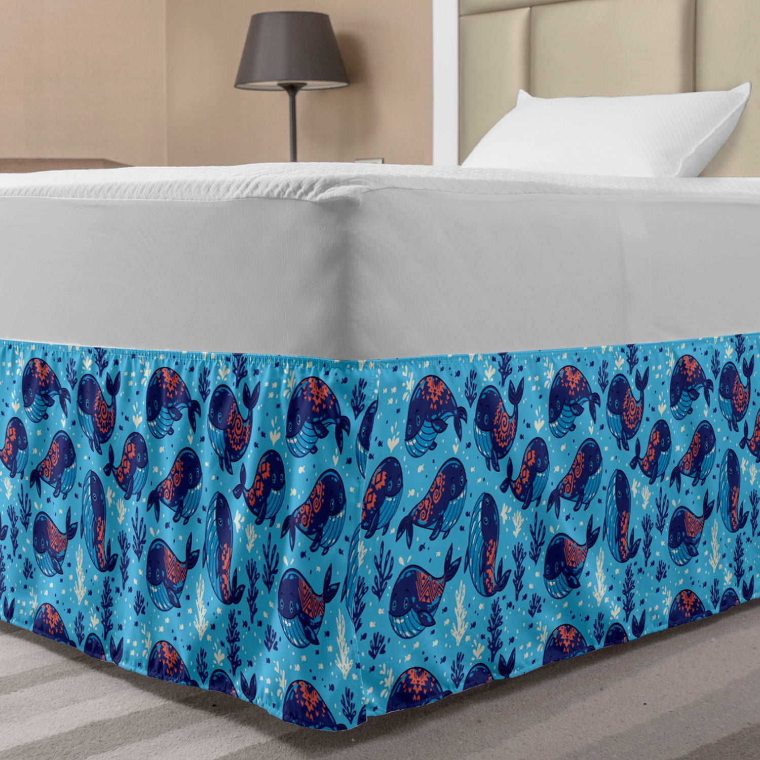 Aqua Queen Bed Skirt main image 1