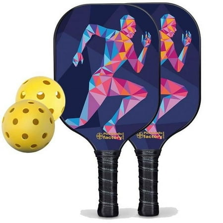 Pickleball Factory PB00044-2-G Pickleball Paddle Set - Sports Pickleball Paddles Near Me, Pickleball Sets for Sale Near Me, Glassfiber Graphite
