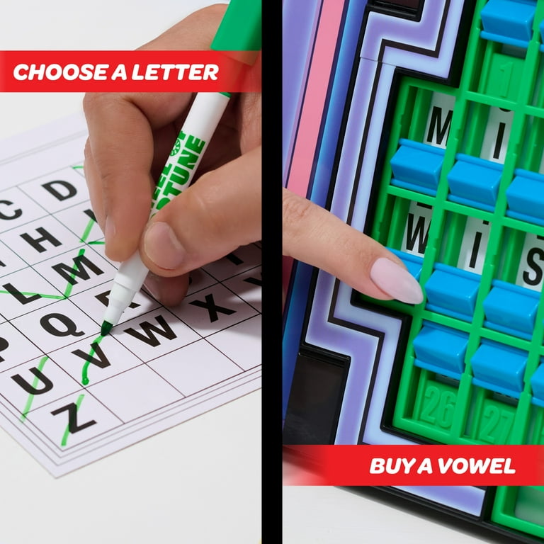 Wheel of Fortune Deluxe Game, 104-pieces, 2-4 Players, Ages 10