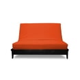 thumbnail image 2 of Premium Cotton/Polyester Futon Cover by Prestige Furnishings - Solid Collection - Solid Orange - Twin Size (39" x 75"), 2 of 3