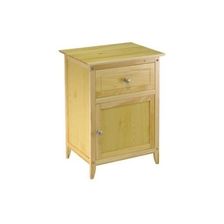 Pemberly Row Night Stand With Cabinet And Drawer In Natural Finish