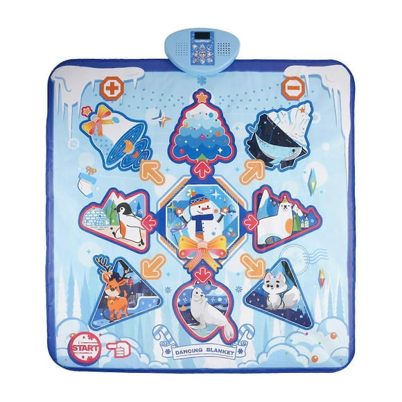 (Blue)Dance Mat For Kids - Birthday Gifts Toys For 3 4 5 6 7 8 9 Year Old Girls - 7 Game Modes, 10 Challenge Levels