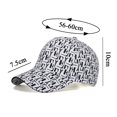 thumbnail image 6 of Eoperou Baseball Cap Hard Brim Hip Hop Style Ponytail Hole Letter Print Extended Brim Women Hat Headwear, 6 of 8