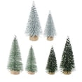 thumbnail image 1 of Árbol de Navidad Yahpetes en miniatura con forma de pino con nieve 6 unidades, 1 of 9