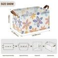 thumbnail image 7 of Yayeee Foldable Storage Basket for Shelves with Handles Set of 2 Waterproof Cloth Bins, Blue Retro Flower, 7 of 7