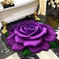 thumbnail image 3 of Durable Portable Non-slip Soft Absorbent Blanket Door Gasket Peony Floor Mat Bathroom Floor Mat Flower Carpet STYLE 2, 3 of 8