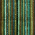 thumbnail image 1 of Ahgly Company Indoor Square Abstract Turquoise Blue Contemporary Area Rugs, 4' Square, 1 of 4