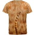 thumbnail image 2 of Halloween Orange Cat Costume All Over Adult T-Shirt, 2 of 2