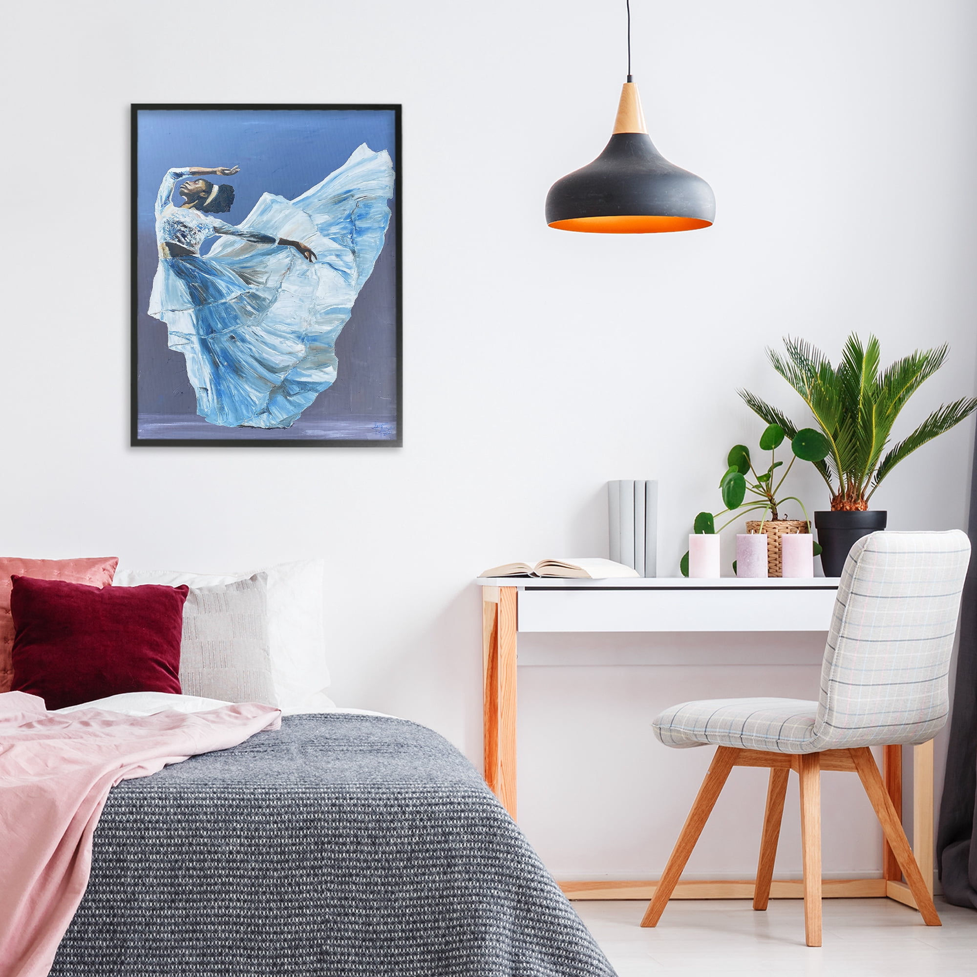 Stupell Industries Young Queen Dancer Black Framed Giclee Art, design by Lauren Luna