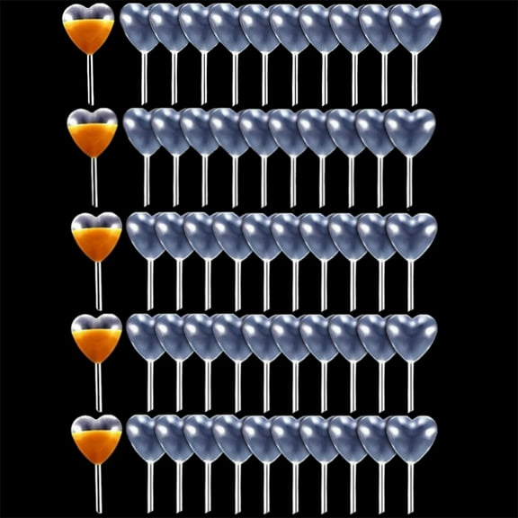 Clear Heart Pipettes,Heart Shape Liquid Dropper for Cupcakes and Chocolate,0.14 Oz Mini Pipettes for Birthday Party And Holiday Decoration,50 Pcs
