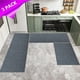thumbnail image 5 of Juego de felpudos de lino, alfombra antideslizante para cocina, tapete de yute de 3 piezas para entradas de alto tráfico, protección de suelos de oficina (gris), 5 of 9