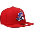 thumbnail image 3 of Men's New Era Red Stockton Ports Authentic Collection Team Home 59FIFTY Fitted Hat, 3 of 6