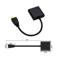thumbnail image 3 of Cable Adaptador Adaptador compatible con HDMI a VGA Conversor macho a VGA hembra de 19 pines compatible con HDMI 1080P Full HD, 3 of 7