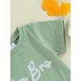 thumbnail image 6 of Hirigin Big Sister Big Brother Matching Outfits Toddler Baby Girl Boy Letter Embroidery Short Sleeve T Shirt and Shorts Summer Clothes, 6 of 8