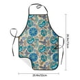 thumbnail image 4 of Naloa 1Pack Adjustable Bib Apron Waterdrop Resistant Cooking Kitchen Aprons for Women Men Chef, Vintage Floral Butterflies Print, 4 of 5