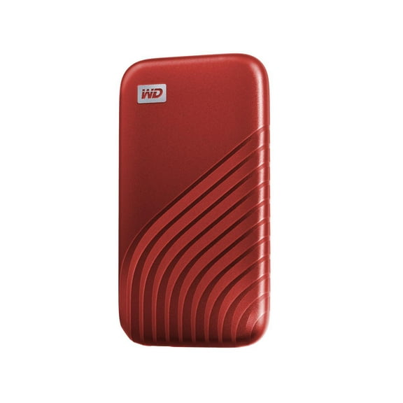 WD My Passport 2TB USB 3.2 Gen 2 Type-C Portable External SSD, Red