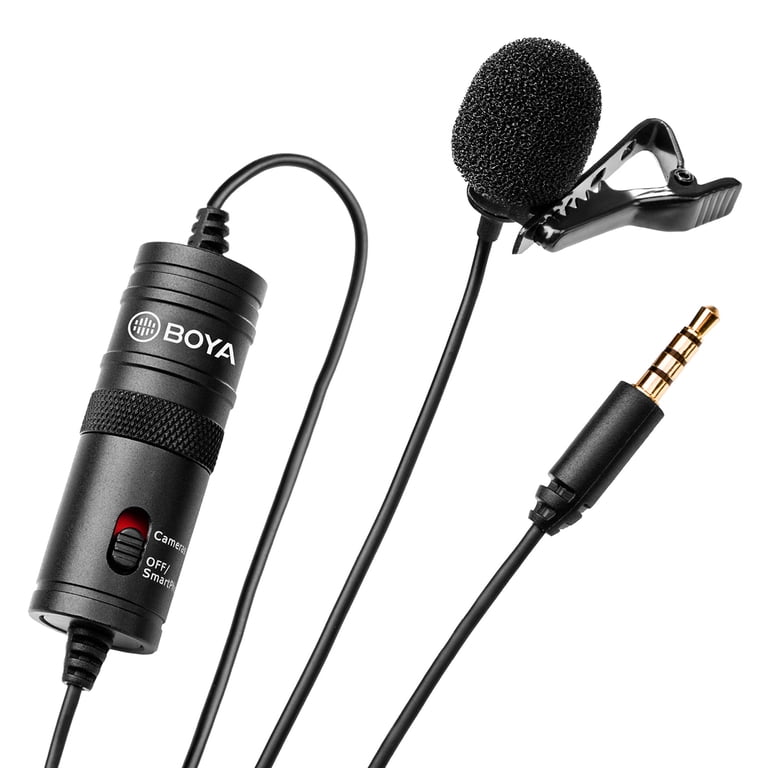 BY-M1 Omni-directional Lavalier Microphone Clip-on Condenser Mic