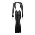 thumbnail image 5 of See Through Leopard Maxi Dress (S, Black), 5 of 5