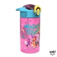 thumbnail image 3 of Zak Designs 2pc 16 oz My Little Pony Kids Water Bottle Plastic with Push-Button Spout and Easy-Open Locking Cover for Travel, My Little Pony, 3 of 9