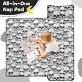 thumbnail image 4 of Skull Gothic Pattern Teens Toddler Nap Mat with Pillow, Sleeping Mat Bag for Preschool Daycare 59"x22", 4 of 6