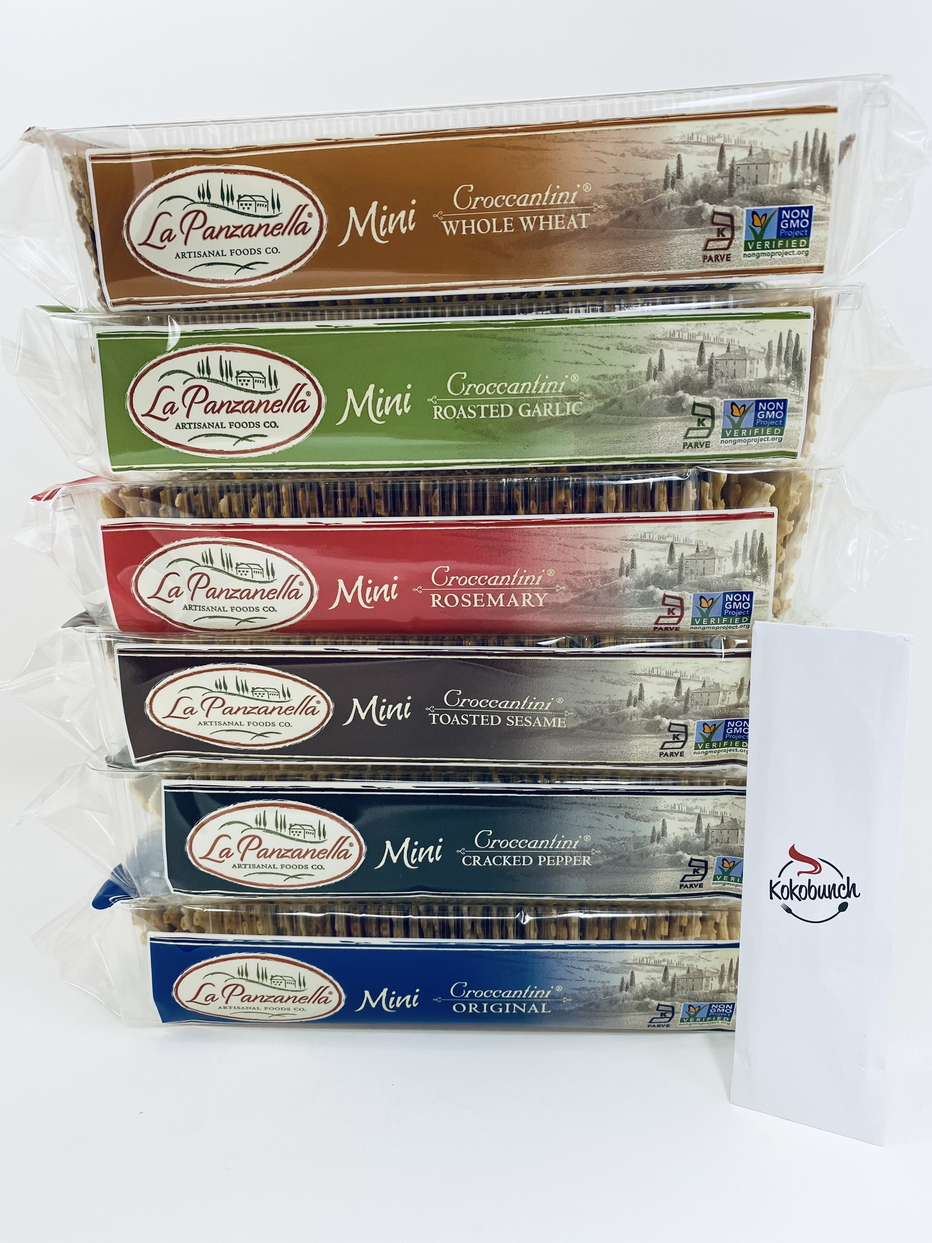 La Panzanella Artisan Crackers Mini Croccantini Variety Bundle