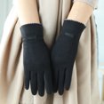 thumbnail image 1 of Guantes de mujer de invierno más terciopelo cálido versión coreana de lindos guantes de pantalla táctil para conducir, esquiar y andar en bicicleta, 1 of 6
