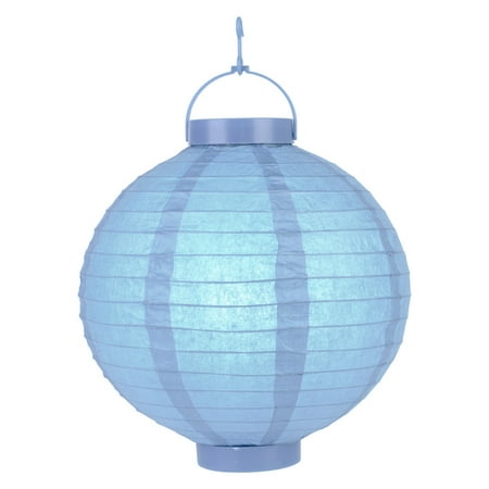 Quasimoon 14 Serenity Blue 16 Led Round Battery Operated Paper Quasimoon 14 Serenity Blue 16 Led Round Battery Operated Paper Lantern W Built In Light Up Switch By Paperlantern
