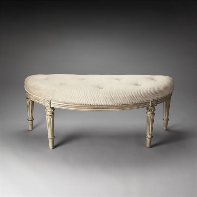 Beaumont Lane Banc de Demi-Lune Gris